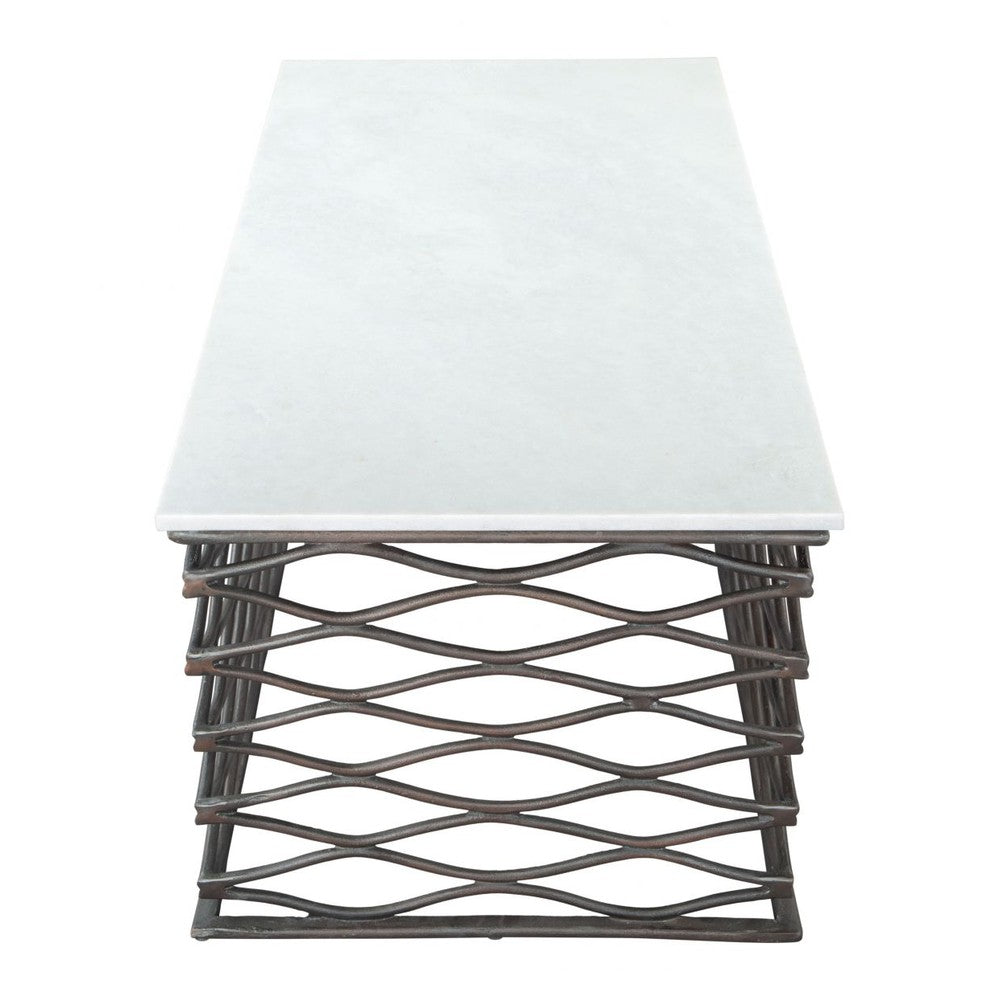 Duchess Coffee Table White & Antique Bronze