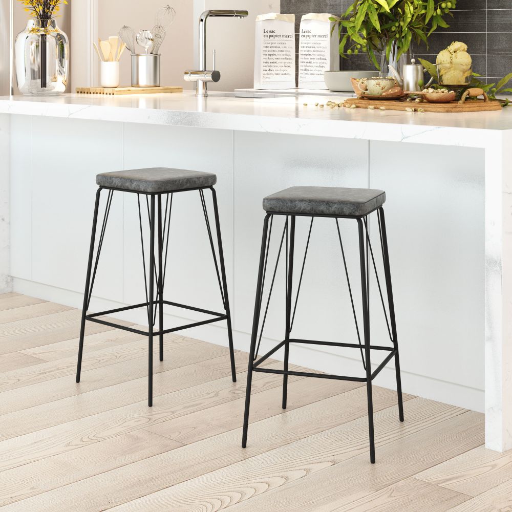 Samuel Upholstered Vintage Bar Stool