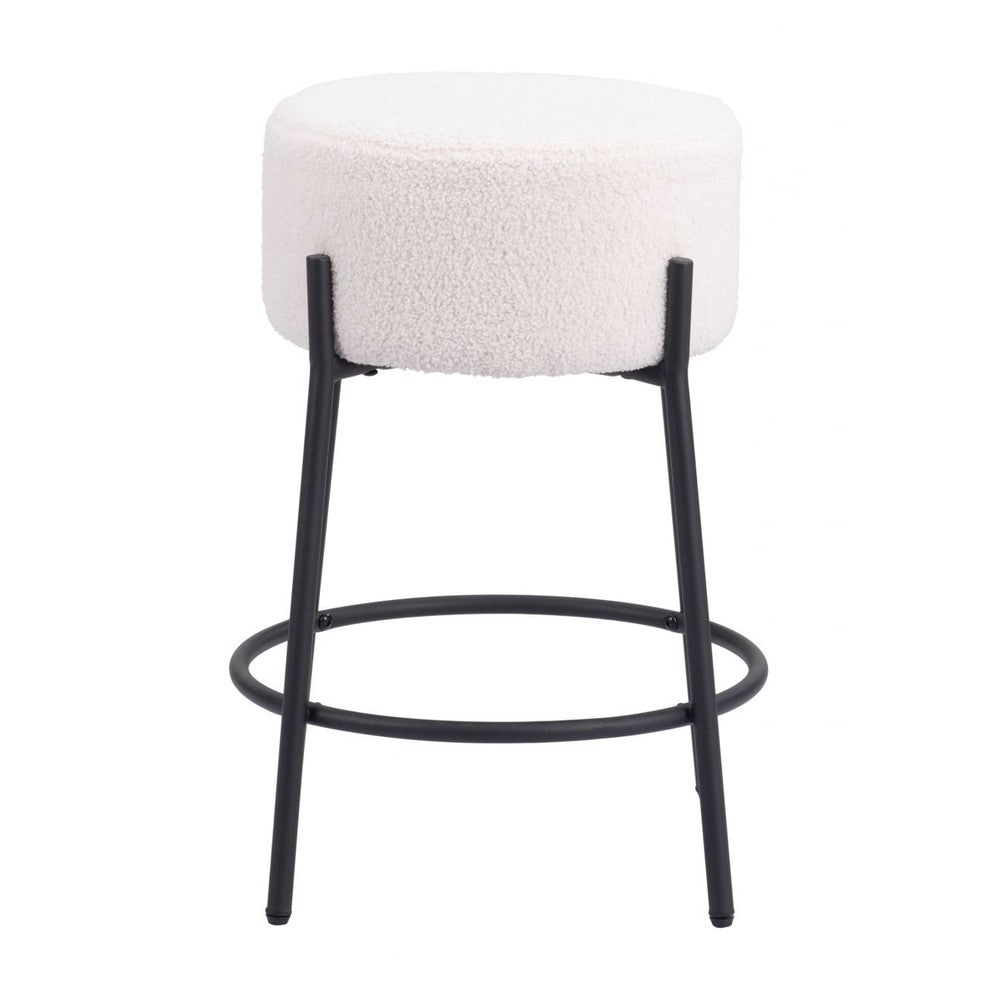 Blanche Upholstered Metal Bar Stool