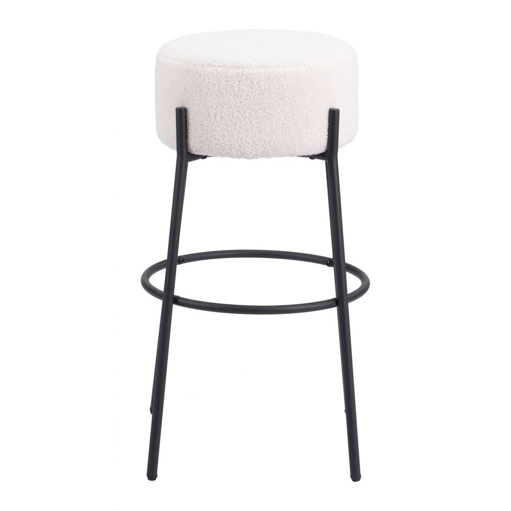 Blanche Upholstered Metal Bar Stool