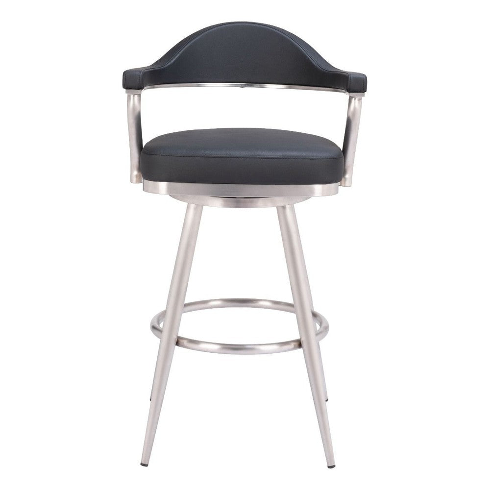 Vagur Swivel Barstool Black