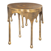 Drip Side Table Antique Brass