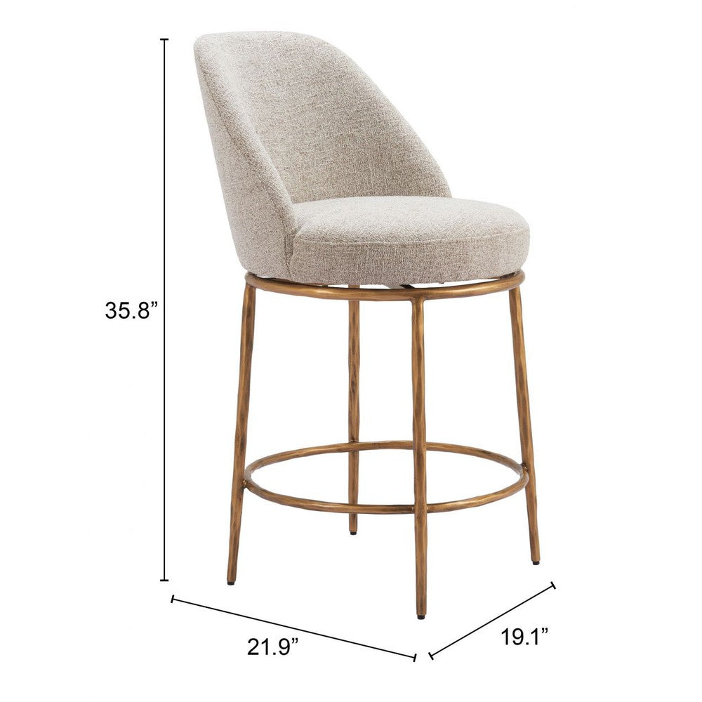 Nordhavn Upholstered Swivel Counter Stool