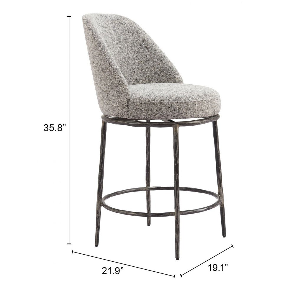 Nordhavn Upholstered Swivel Counter Stool