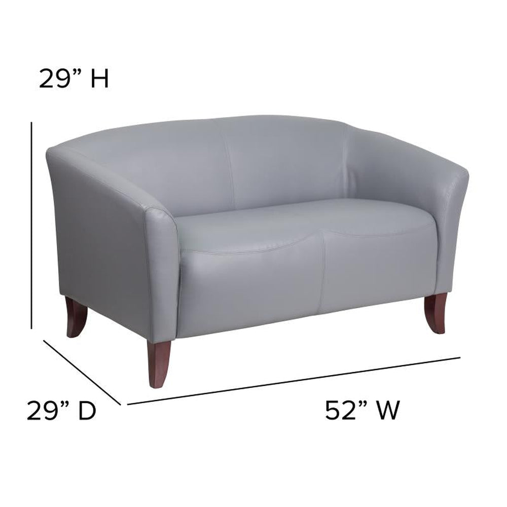 HERCULES Imperial Series Gray LeatherSoft Loveseat