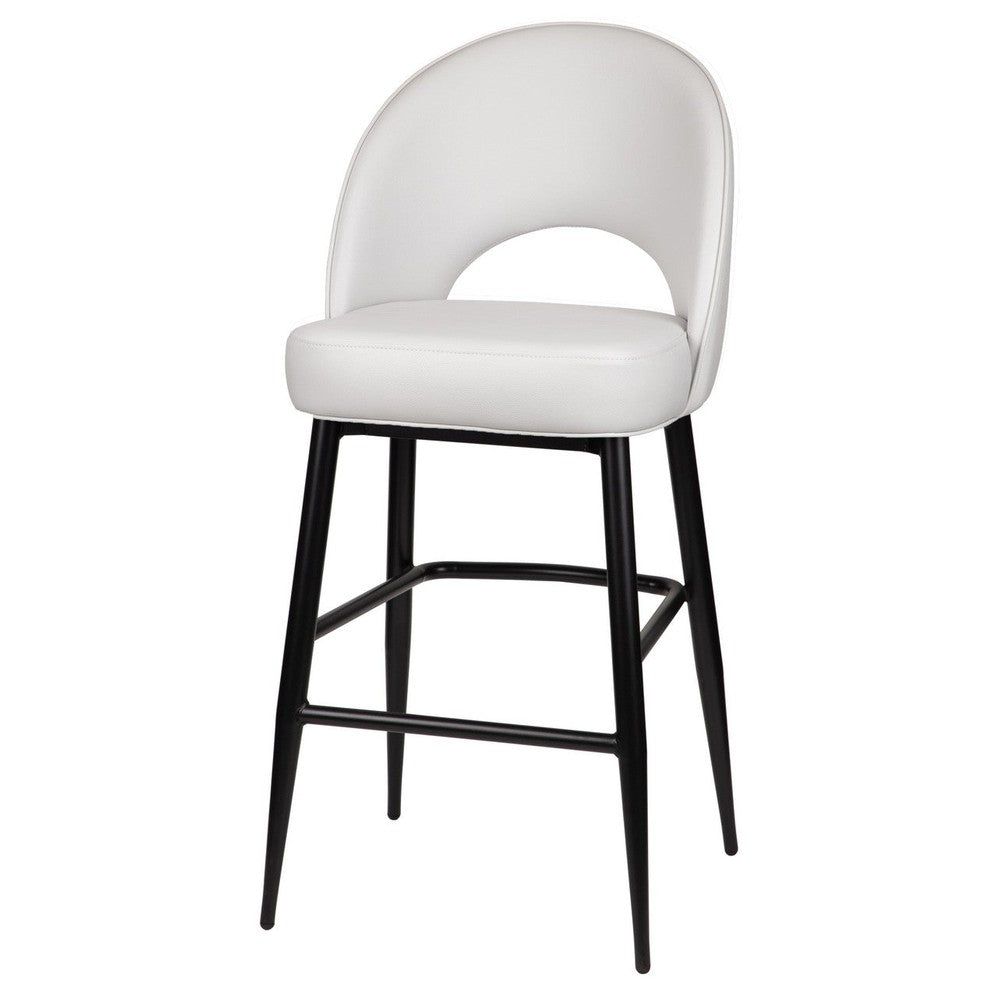 2196 Custom Upholstered Bar Stool With Cut Out Back