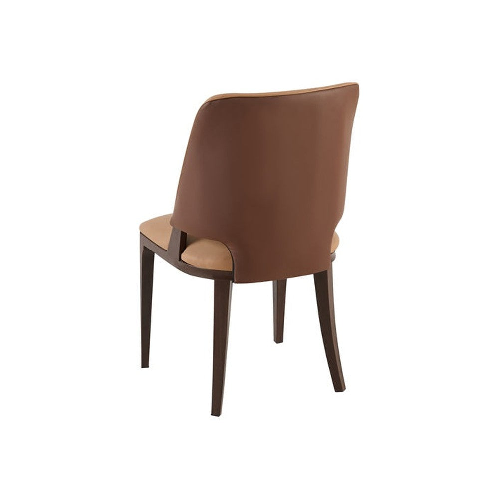 Brown Modern Upholstered Dining Chair