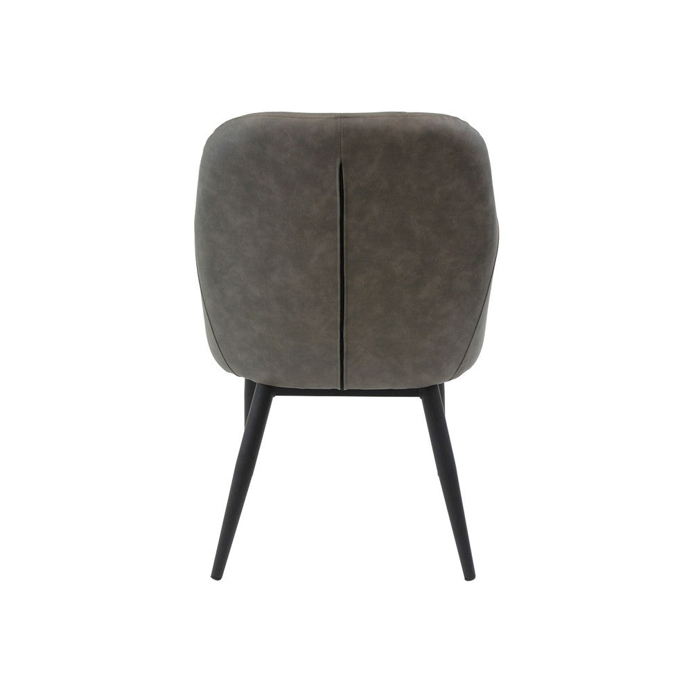 Light Gray Upholstered PU Leather Armchair