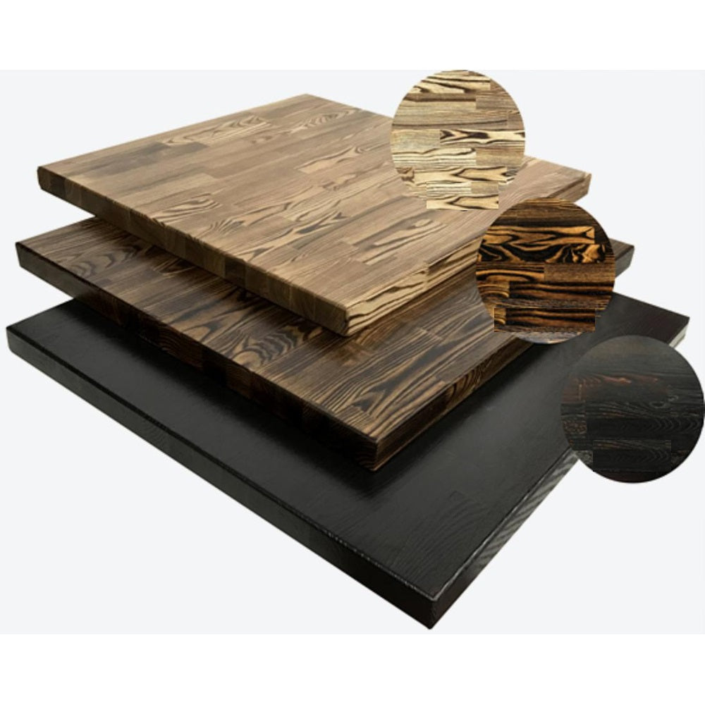 Ashwood Carbonized Butcher Block Table Tops