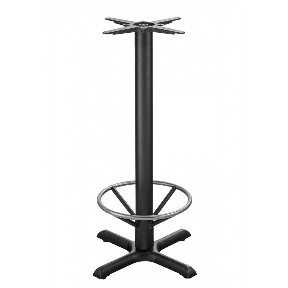 AUTO-ADJUST KX22 Black Bar Height X Table Base with Foot Ring