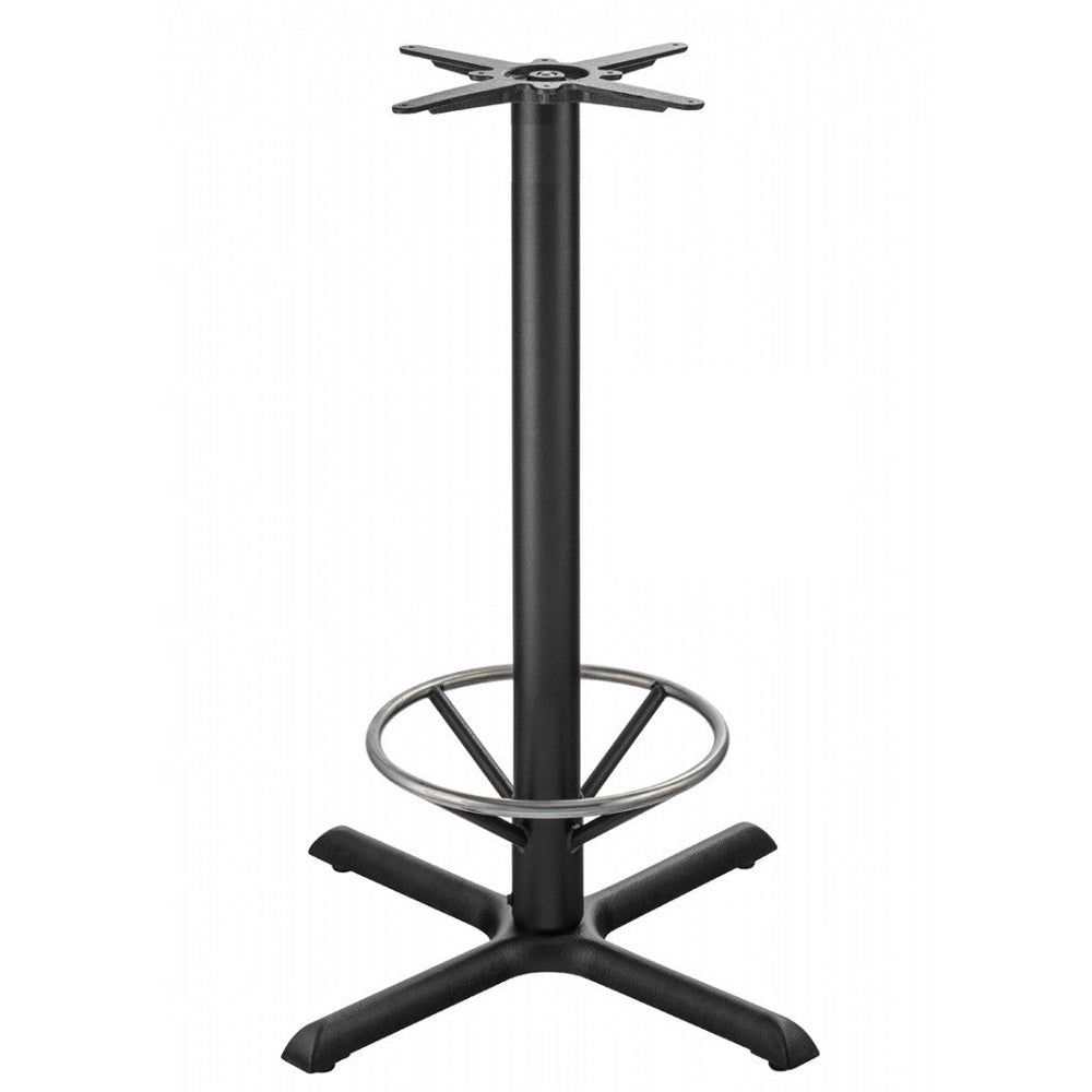 AUTO-ADJUST KX30 Black Bar Height X Table Base with Foot Ring