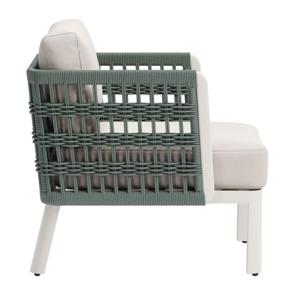 Bridgehampton Outdoor White Lounge Arm Chair