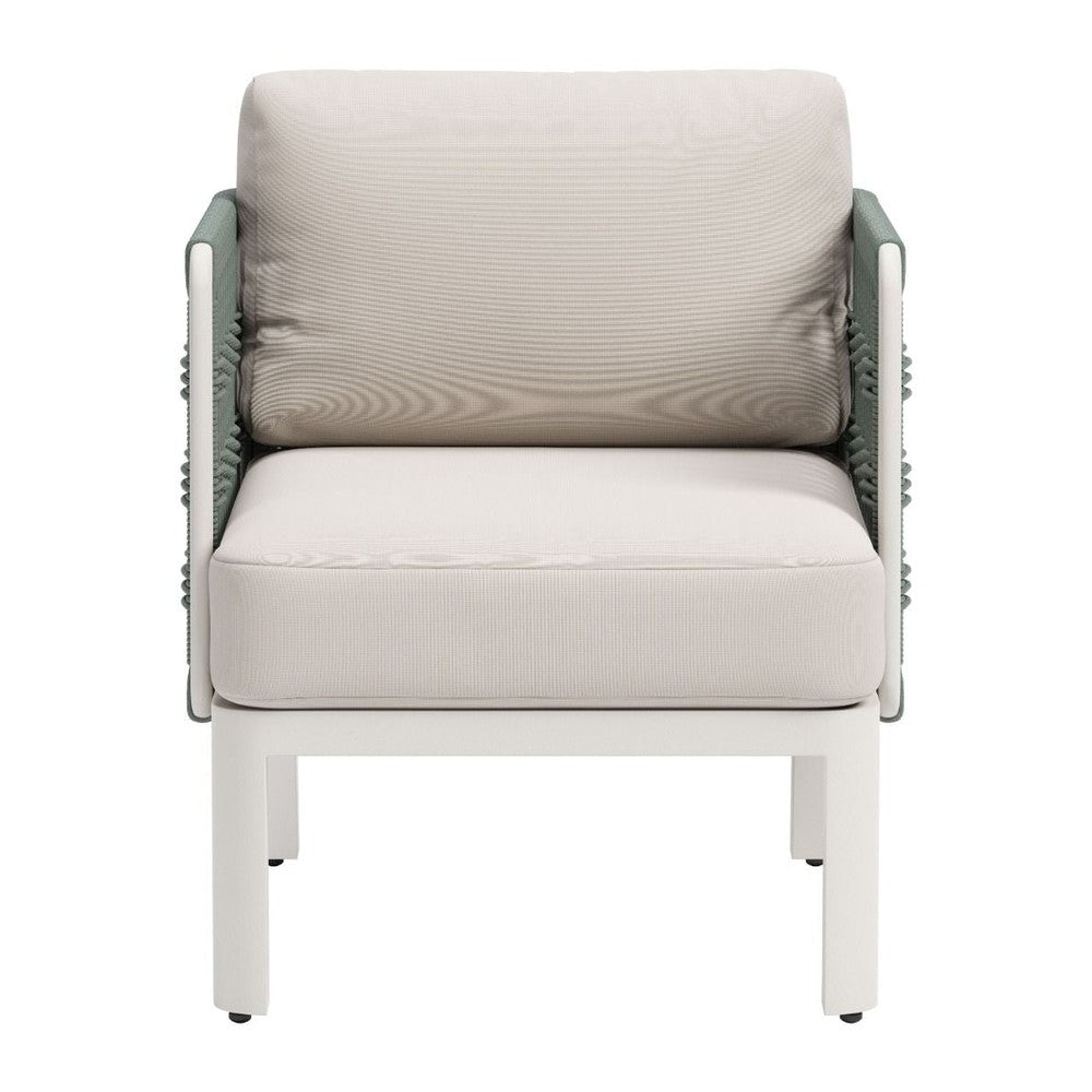 Bridgehampton Outdoor White Lounge Arm Chair