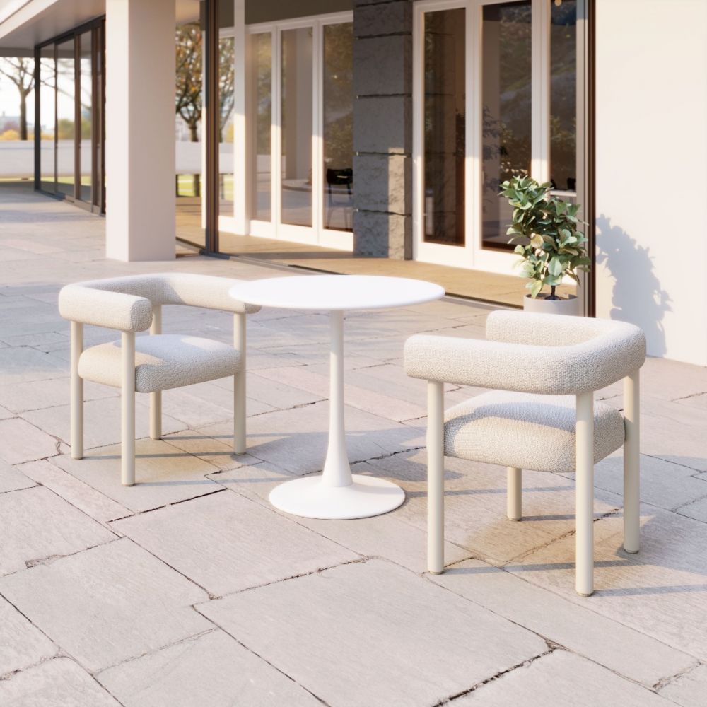 Sunbath Outdoor Dining Chair White