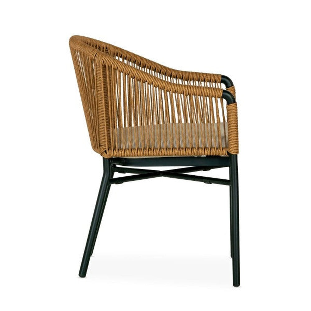 Sydney Woven Synthetic Rope Seat Outdoor Chair with Full Back