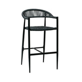 Sydney Woven Synthetic Rope Seat Outdoor Bar Stool