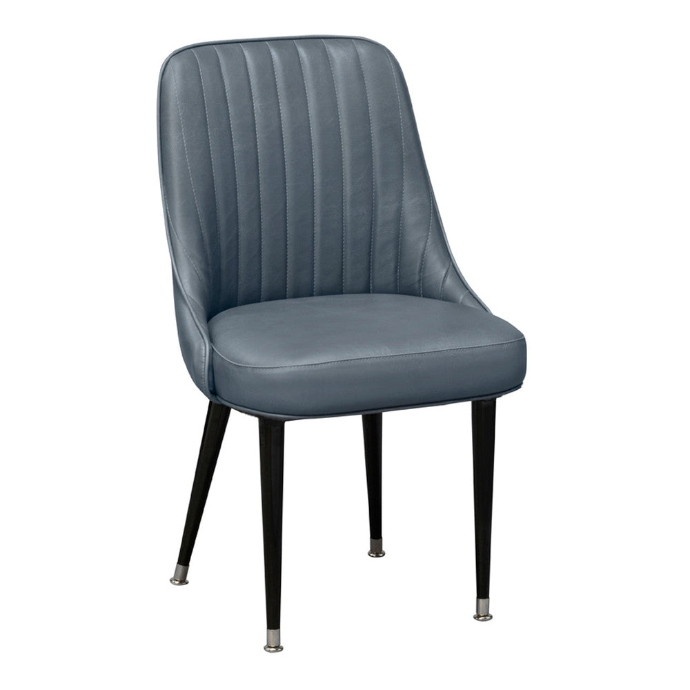 Commercial Channel Upholstered Club Bucket Dining Chair