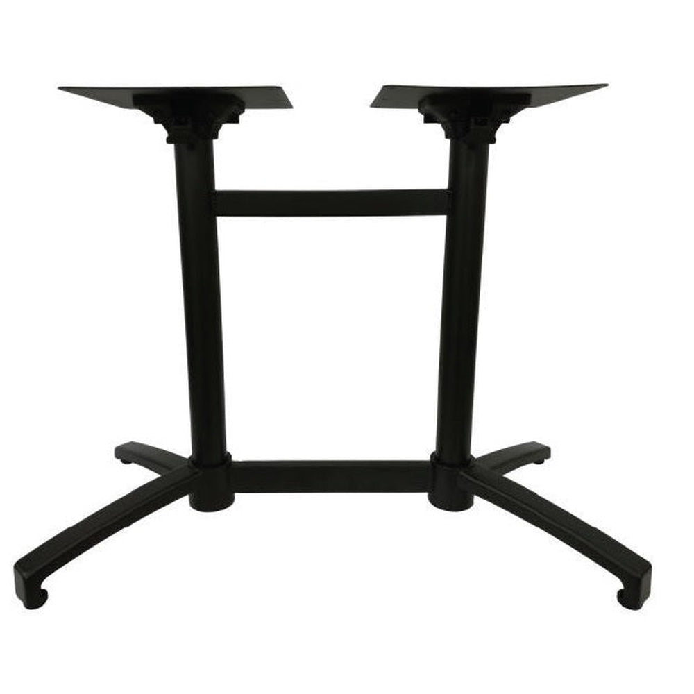 Black Aluminum Outdoor Double Column Folding Table Base