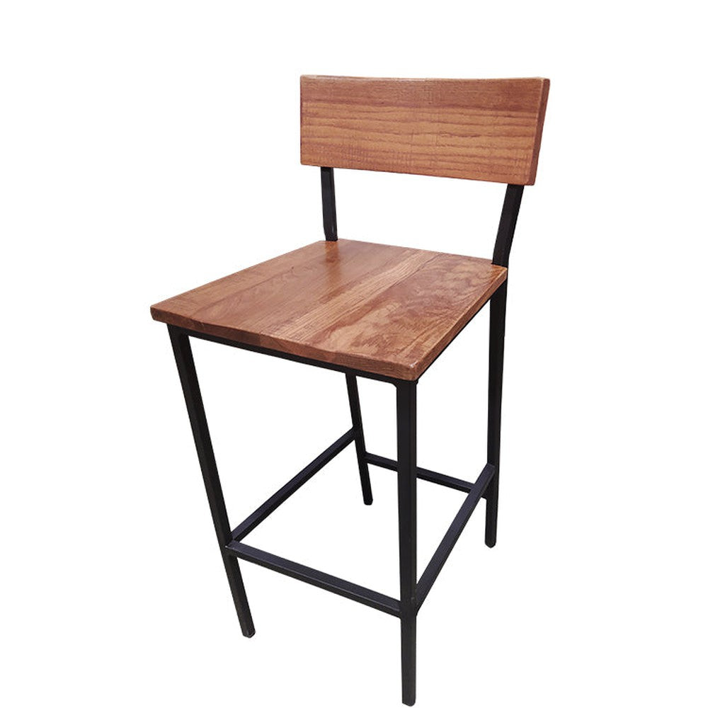 Timber Series Metal and Wood Bar Stools