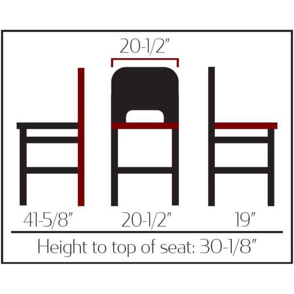 Aurora Series Wood Frame Bar Stool with Black Vinyl Seat