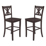 Gwendolyn Set of 2 Commercial Grade Solid Wood Modern Farmhouse Bar Stools