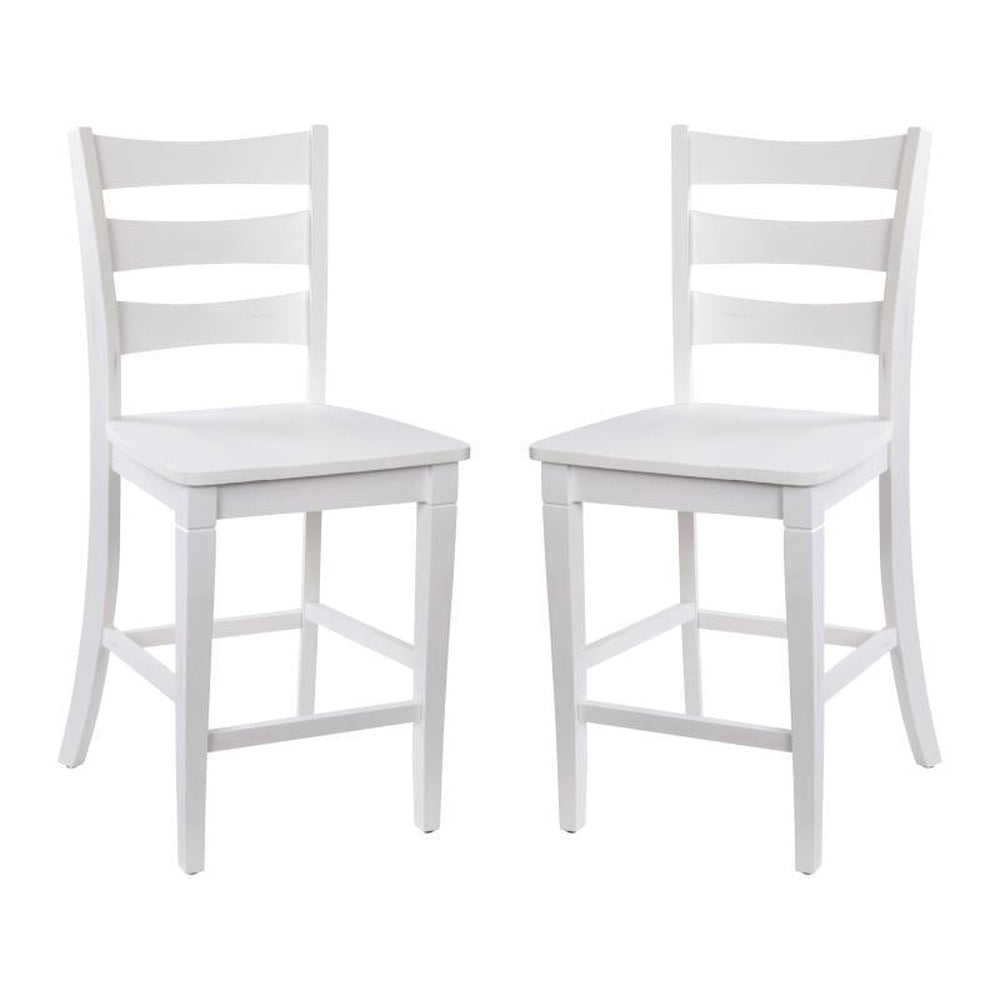 Liesel Set of 2 Commercial Grade Solid Wood Modern Farmhouse Bar Stools