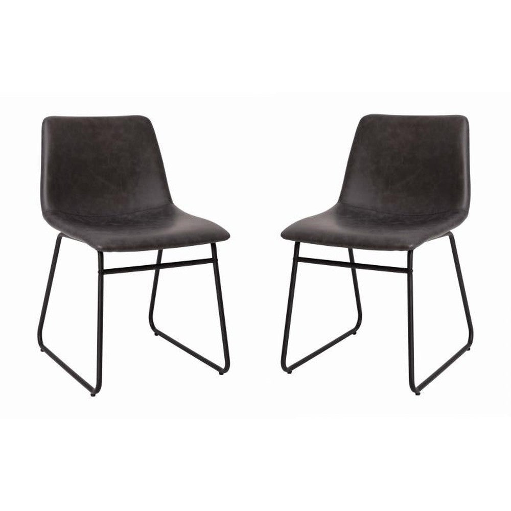 Reagan Commercial Grade LeatherSoft Side Chairs - Set of 2