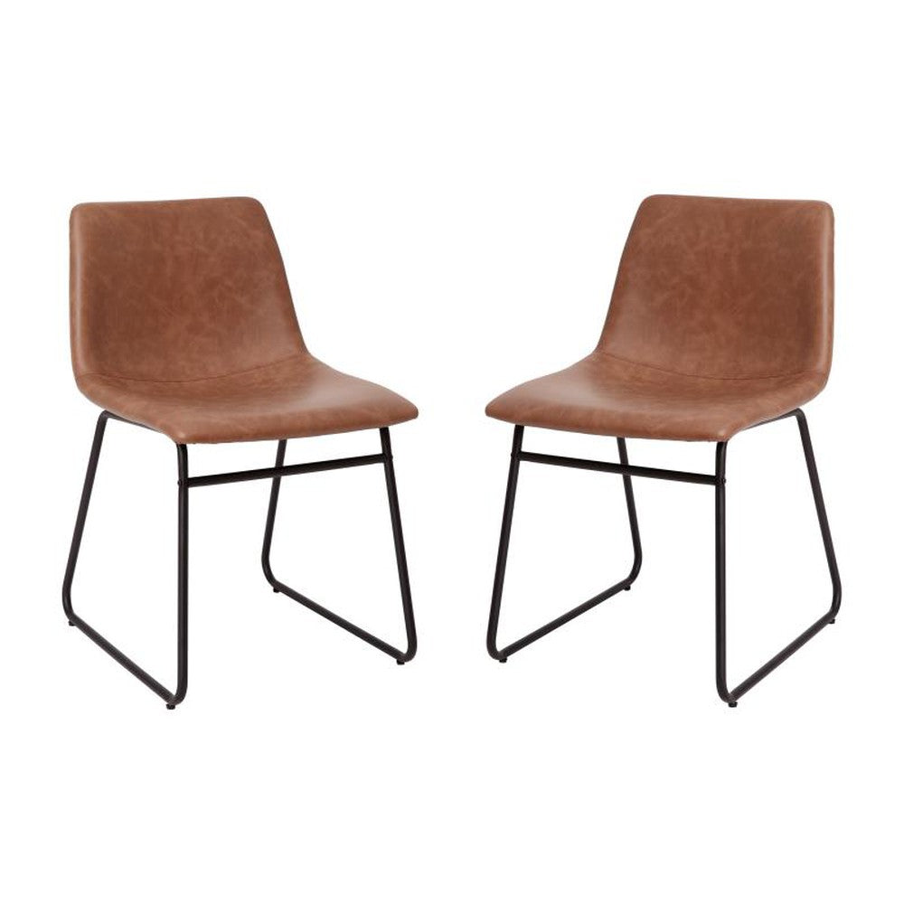 Reagan Commercial Grade LeatherSoft Side Chairs - Set of 2