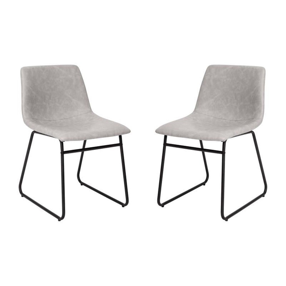 Reagan Commercial Grade LeatherSoft Side Chairs - Set of 2