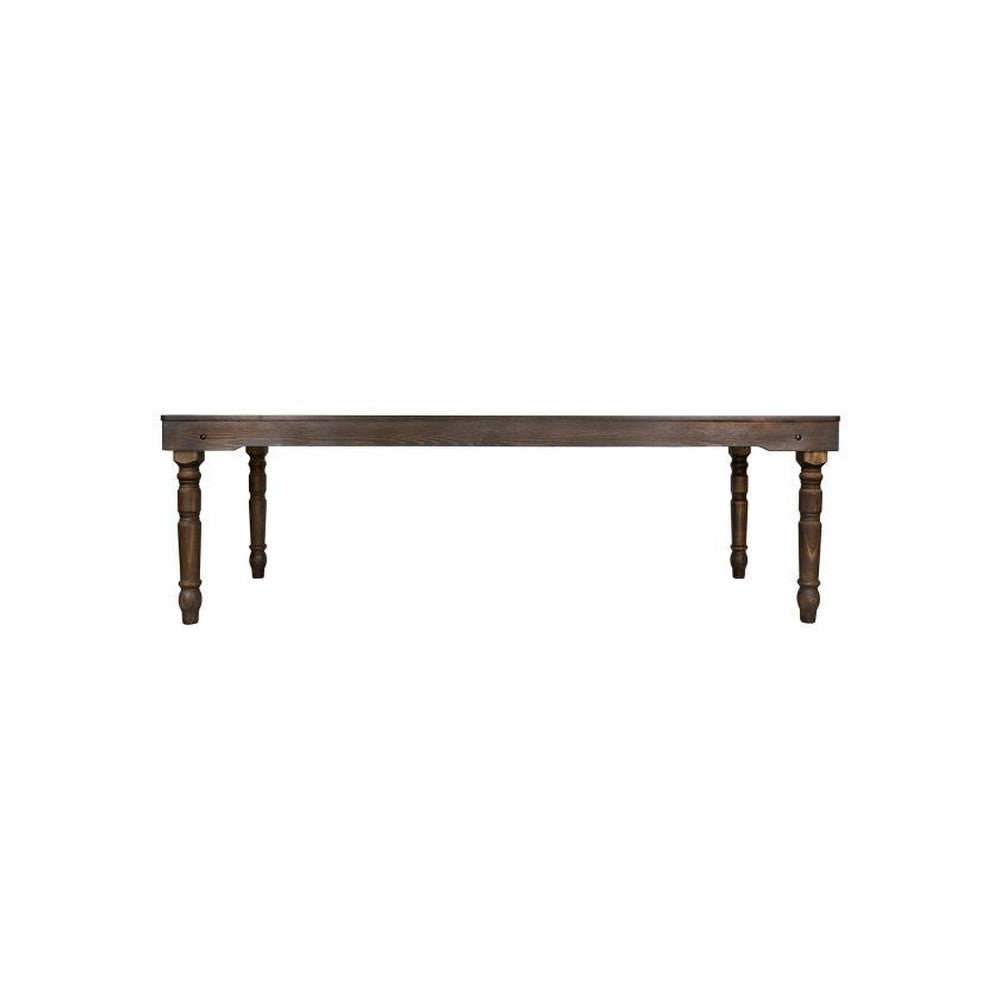 Rustic Solid Pine Removable Straight Leg Farm Table