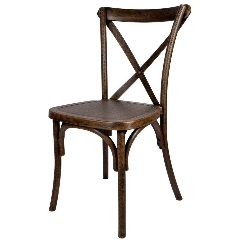 Traditional Cross Back ToughResin Stackable Side Chair