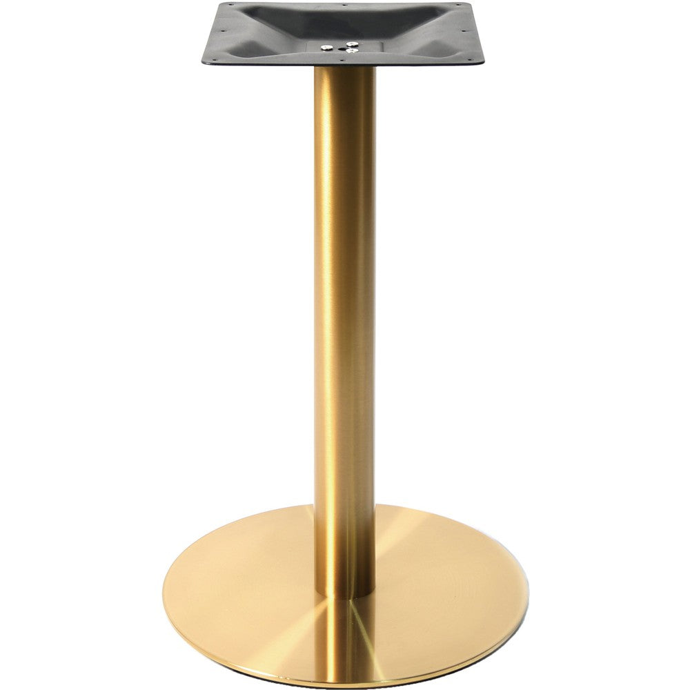 28" Round #304 Grade Brushed Gold Stainless Steel Outdoor Table Base