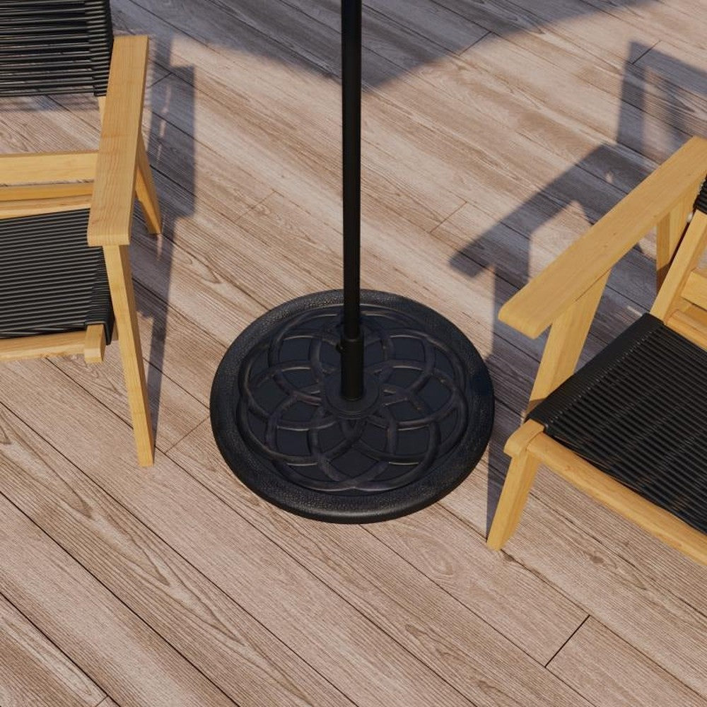 Kona Universal Bronze Cement Patio Umbrella Base with Weatherproof Coating