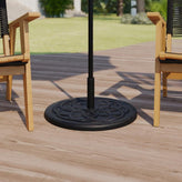 Kona Universal Bronze Cement Patio Umbrella Base with Weatherproof Coating