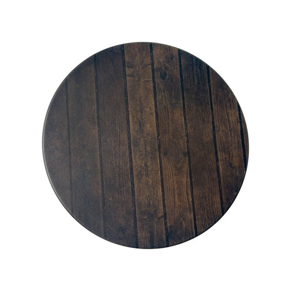 Aged Plank Wood Pattern Powder Coated MDF Outdoor Table Tops