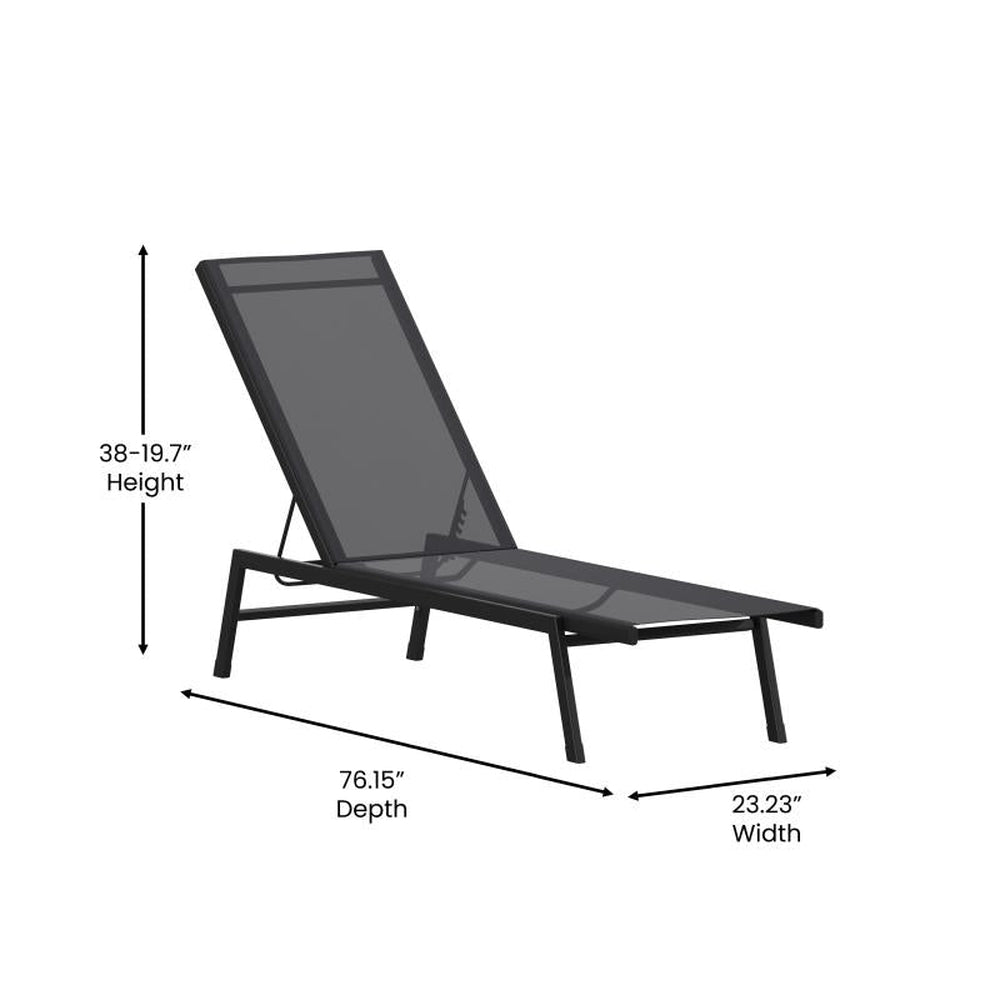 Brazos Adjustable Outdoor Chaise Lounge Chair