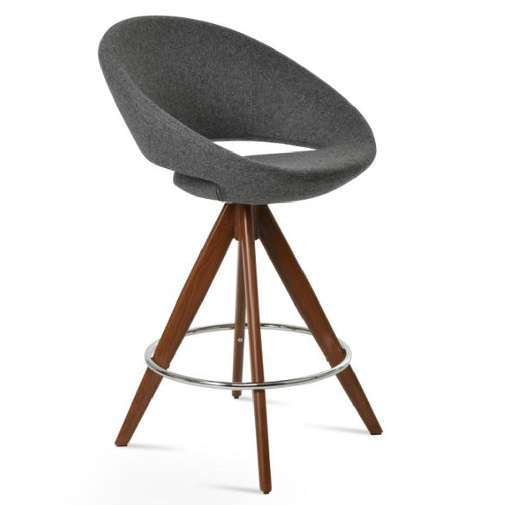 Crescent Pyramid MW Swivel Counter Stool