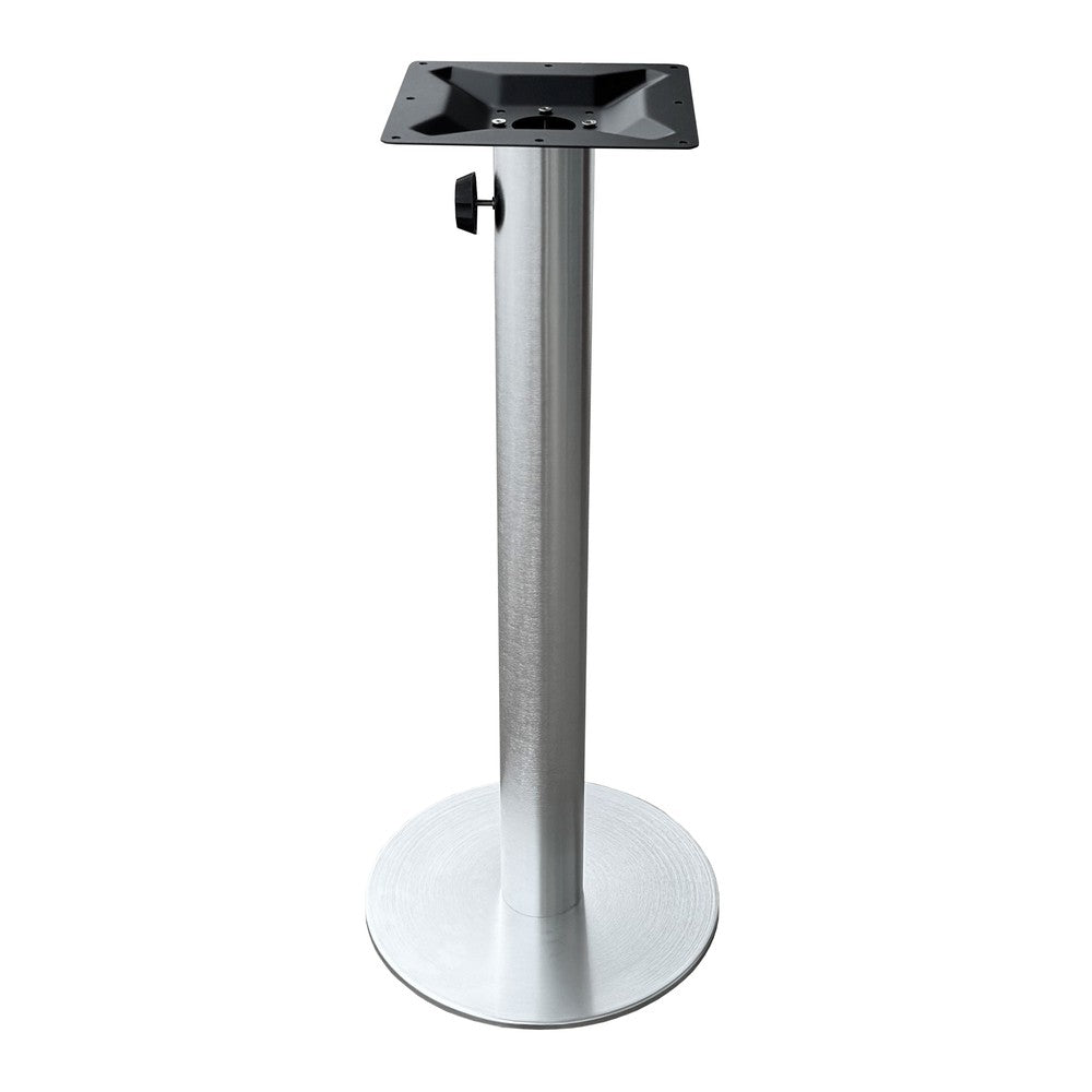 OD219 Brushed Aluminum Outdoor Table Base with Umbrella Hole