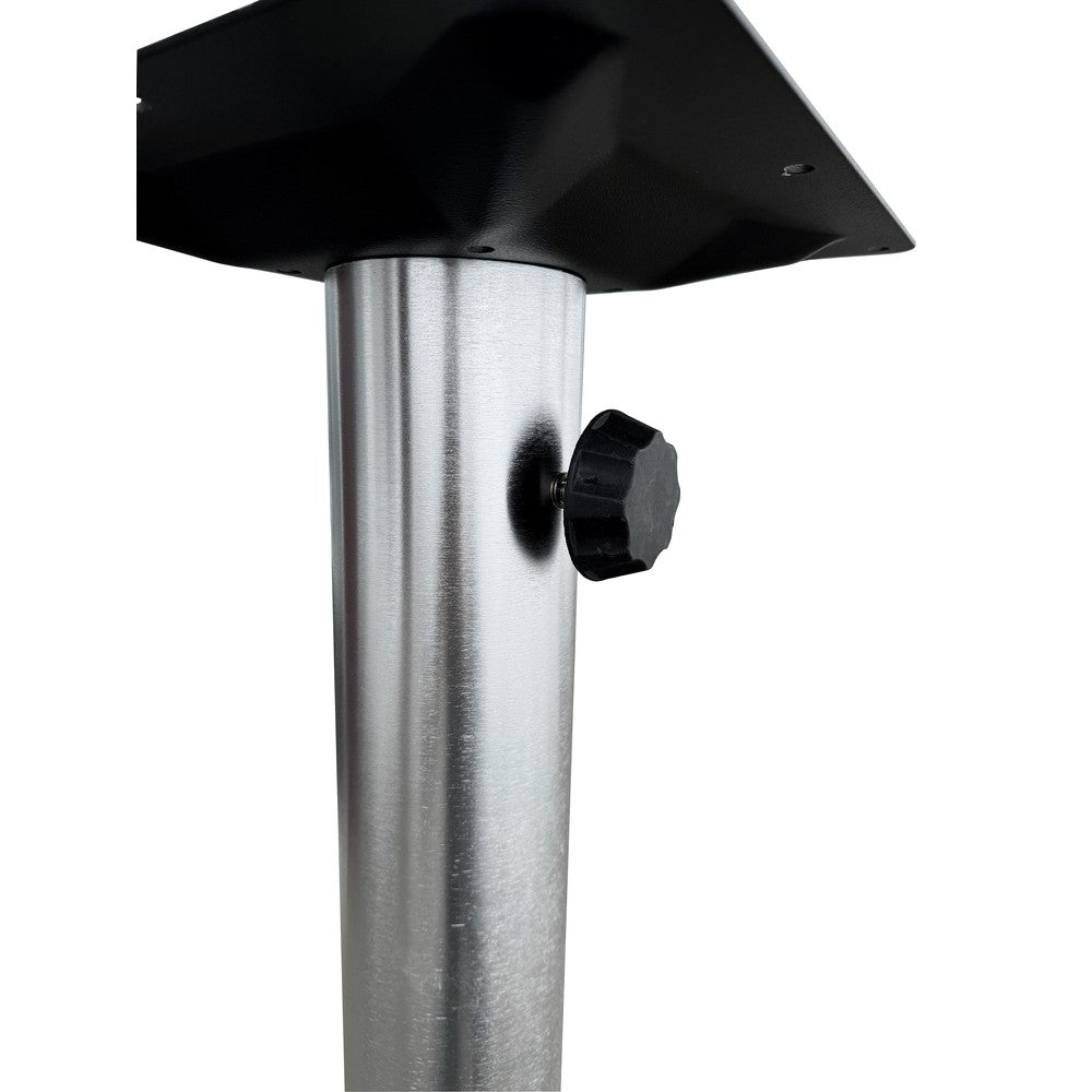 OD219 Brushed Aluminum Outdoor Table Base with Umbrella Hole