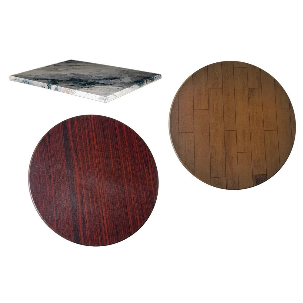 Tuxedo Marble Pattern Powder Coated MDF Outdoor Table Tops