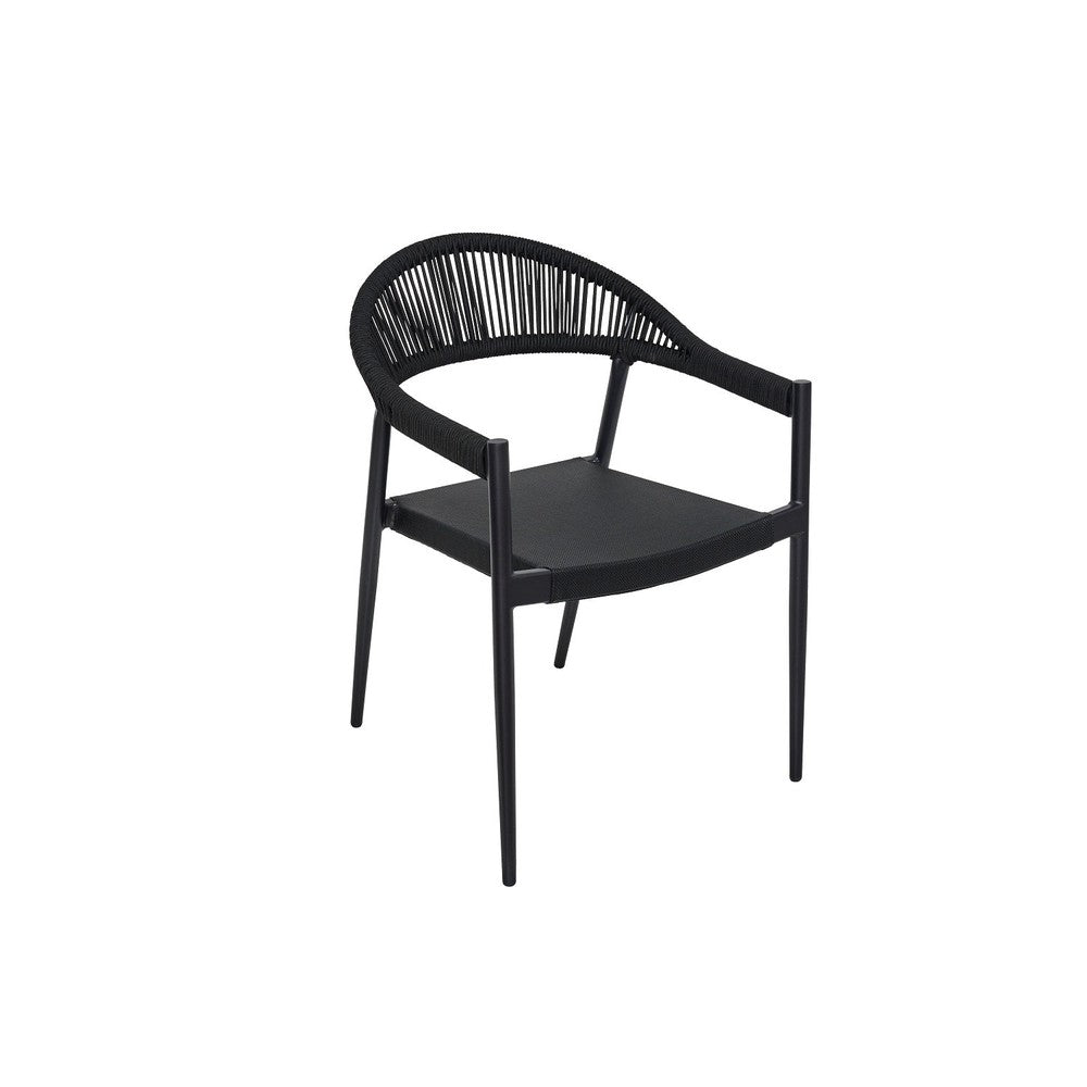 Tahiti Outdoor Metal Stacking Arm Chairs