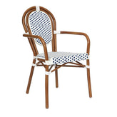 Lourdes Thonet French Bistro Outdoor Arm Chair