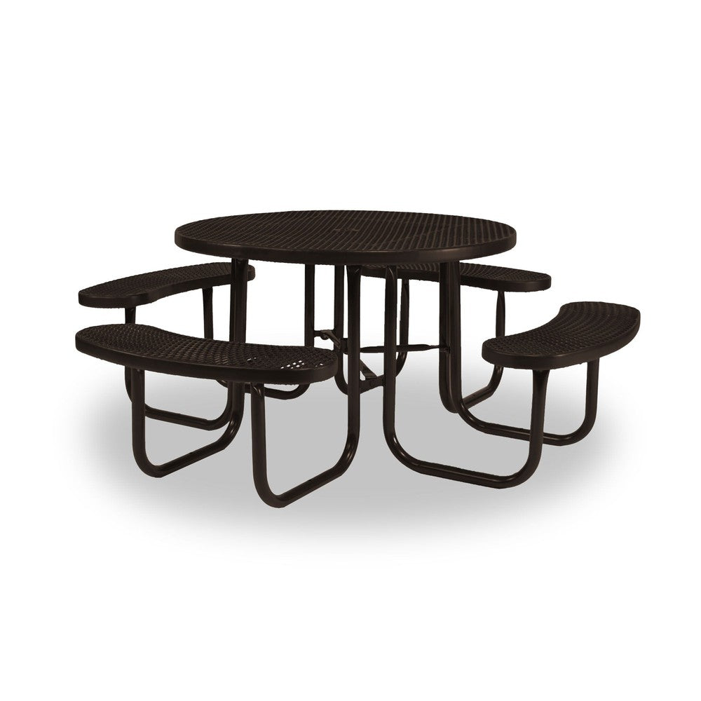 Signature Collection 46 inch Portable Round Picnic Table