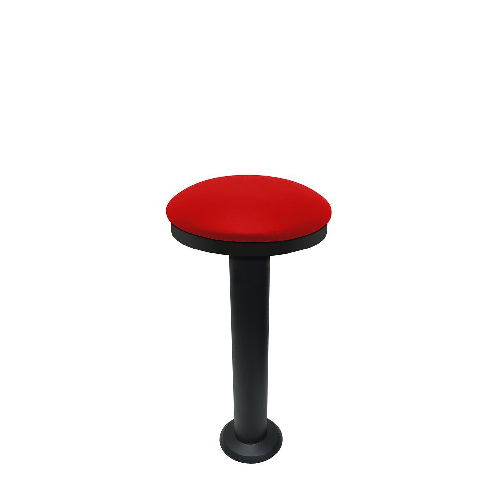 Slimline Vinyl Upholstered Bolt Down Pedestal Bar Stools