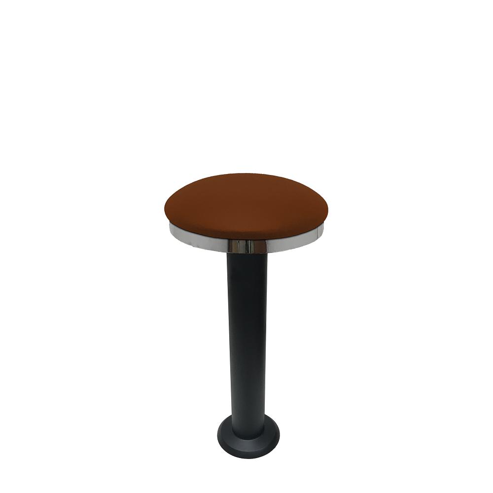 Slimline Vinyl Upholstered Bolt Down Pedestal Bar Stools