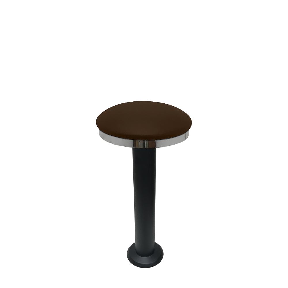 Slimline Vinyl Upholstered Bolt Down Pedestal Bar Stools