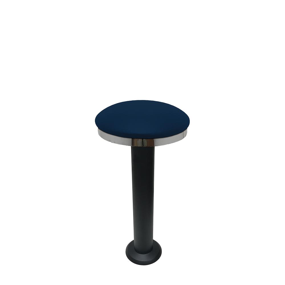 Slimline Vinyl Upholstered Bolt Down Pedestal Bar Stools