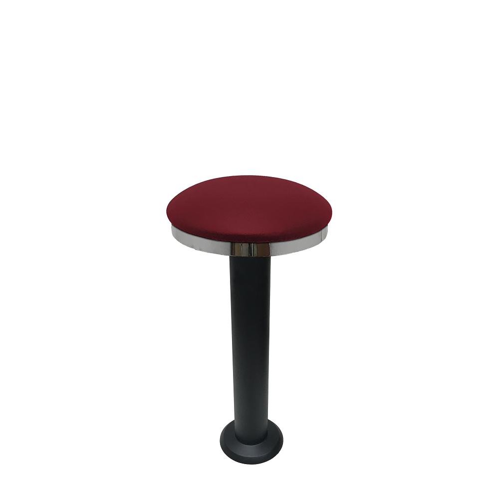 Slimline Vinyl Upholstered Bolt Down Pedestal Bar Stools