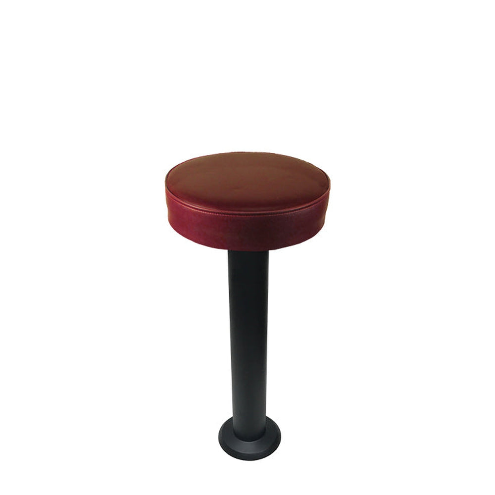 vinyl upholstered bolt down pedestal bar stools