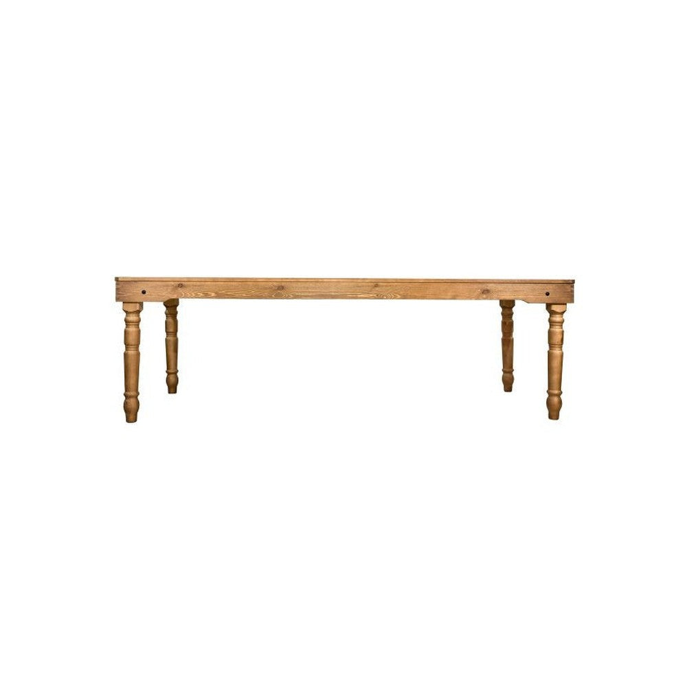 Rustic Solid Pine Removable Straight Leg Farm Table